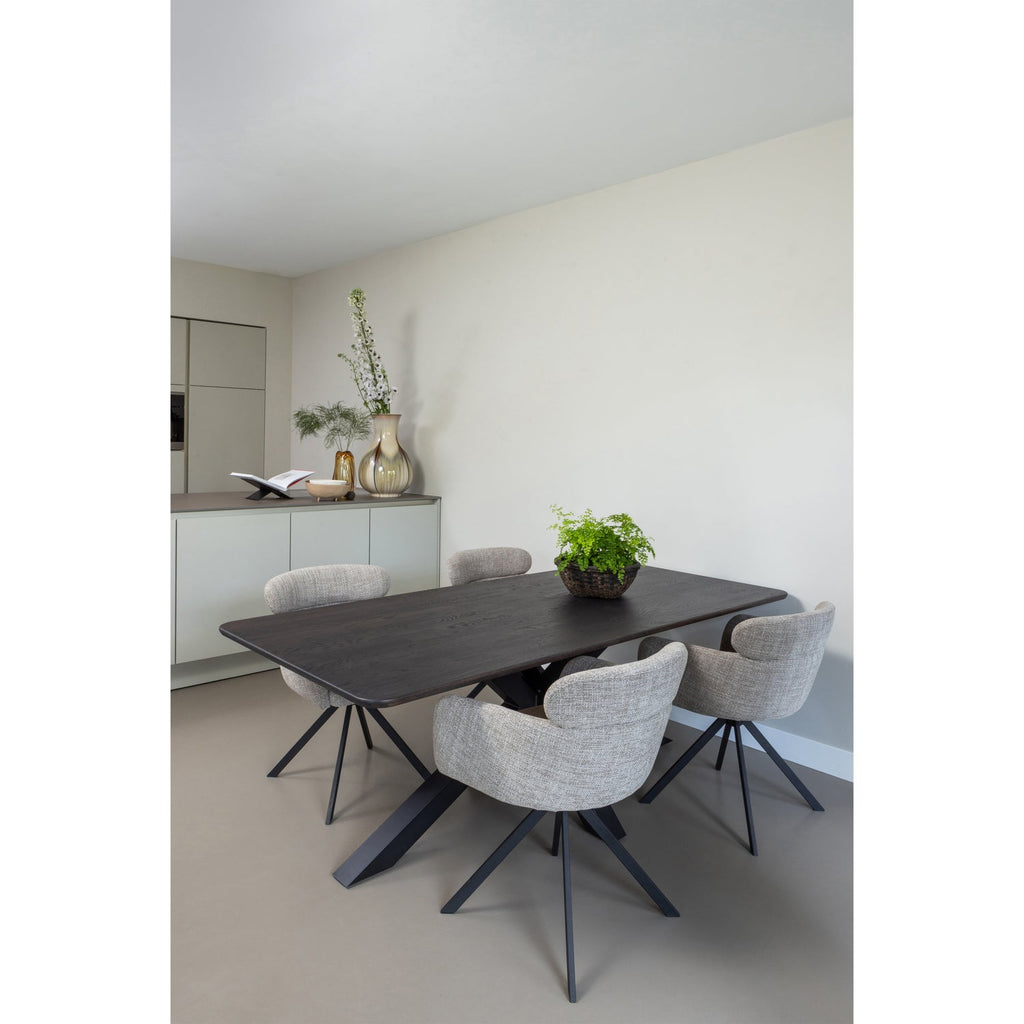 CROSS-SHAPE LEG METAL BLACK