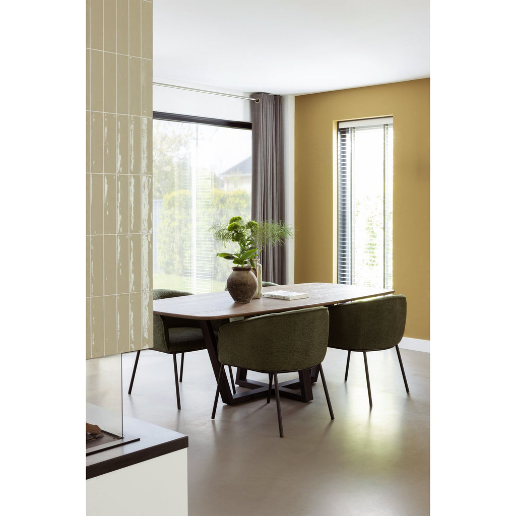 LEON DINING CHAIR BOUCLE FOREST GREEN