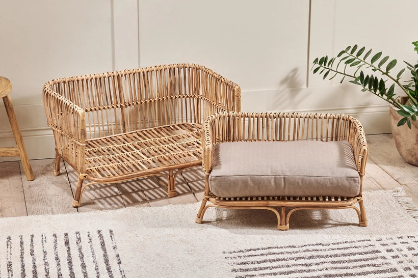 Tanvyk Rattan Pet Bed - Natural - Large