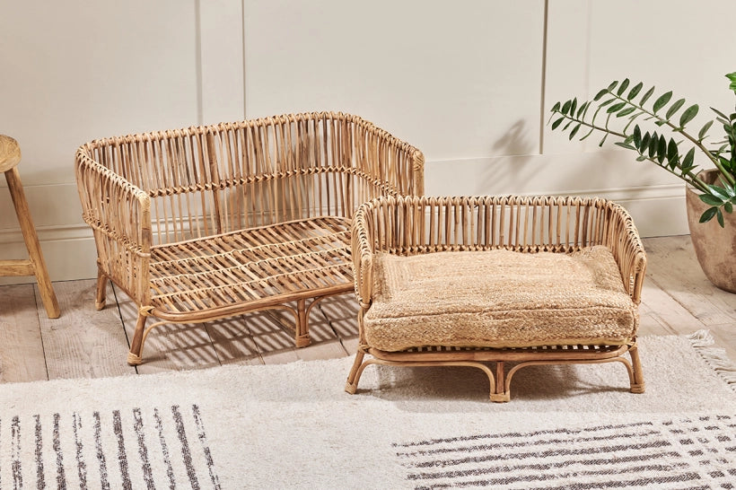 Tanvyk Rattan Pet Bed - Natural - Large