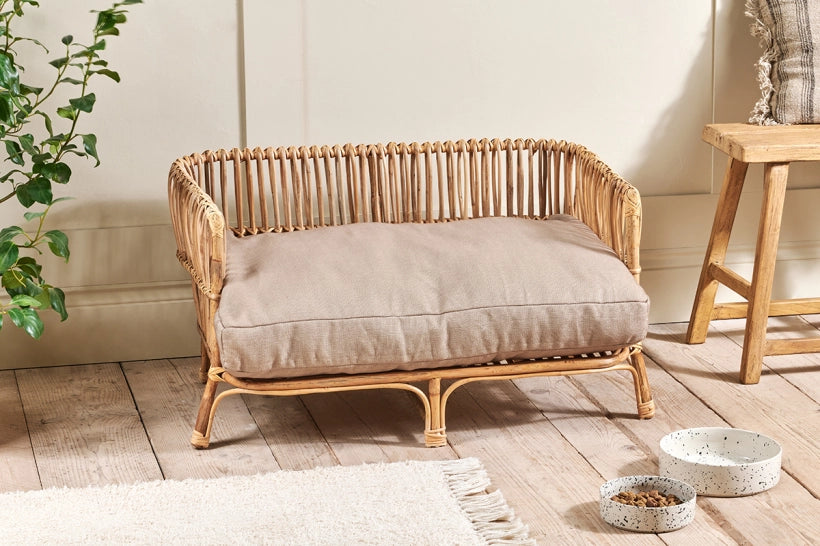 Tanvyk Rattan Pet Bed - Natural - Large
