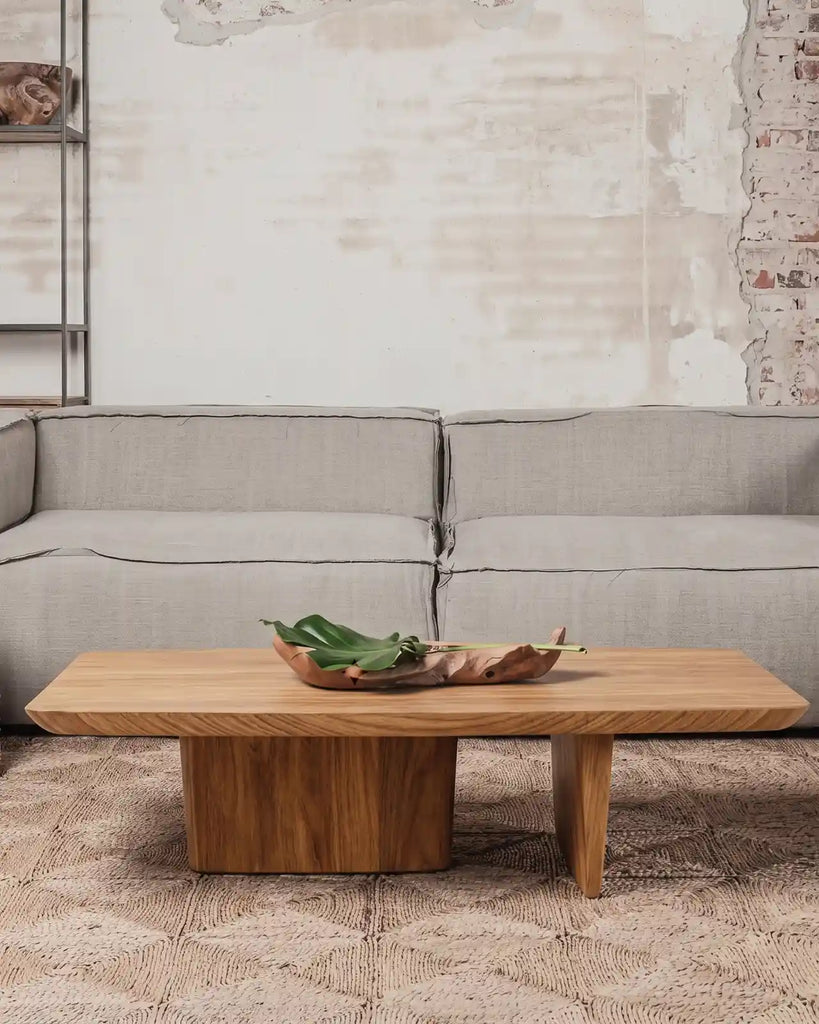 LEKUK Mesa centro 140 x 70 x 31 cm