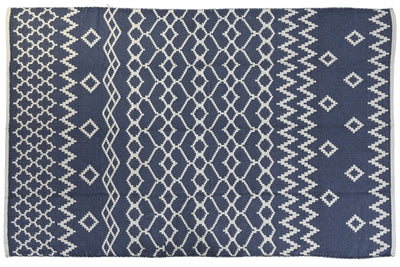 CARPET COTTON 160X230X1 1300 GSM REVERSIBLE BLUE