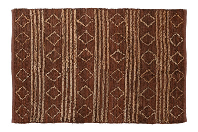 CARPET JUTE LEATHER 120X180X1 2000 GSM ROMOS BROWN