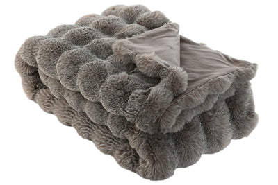 THROW POLYESTER 130X170X2 GREY