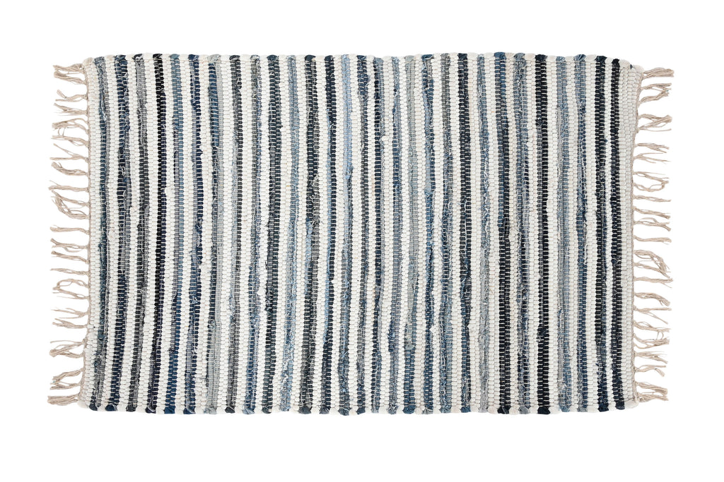 CARPET COTTON 80X50X0,5 CHINDI BLUE