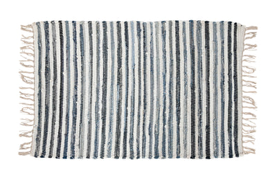 CARPET COTTON 80X50X0,5 CHINDI BLUE