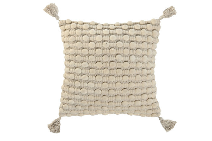 CUSHION COTTON JUTE 45X45 922 GR