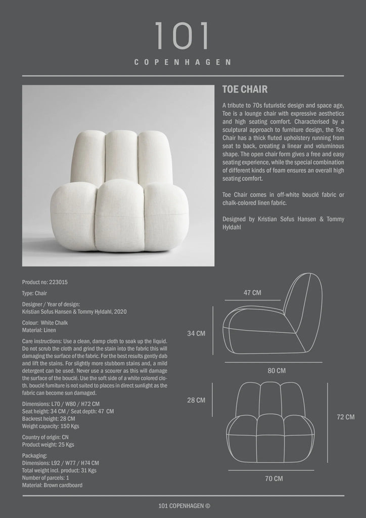 Toe Chair - Linen