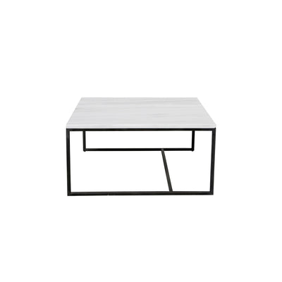 Square Marble Coffee table - White - Will - 70x70x36,5cm