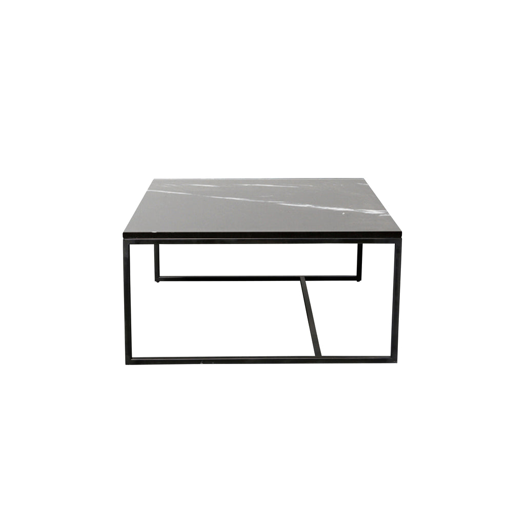 Square Marble Coffee table - Black - Will - 70x70x36,5cm