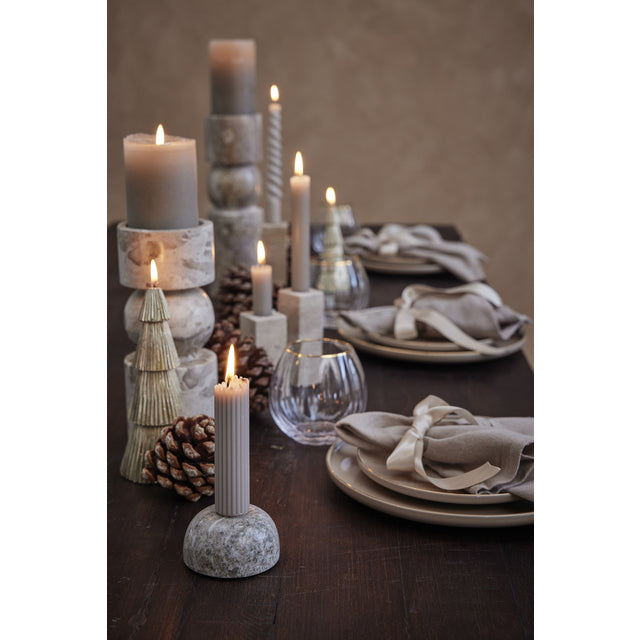 Ellia candlestick 9X9X23 cm. Linen