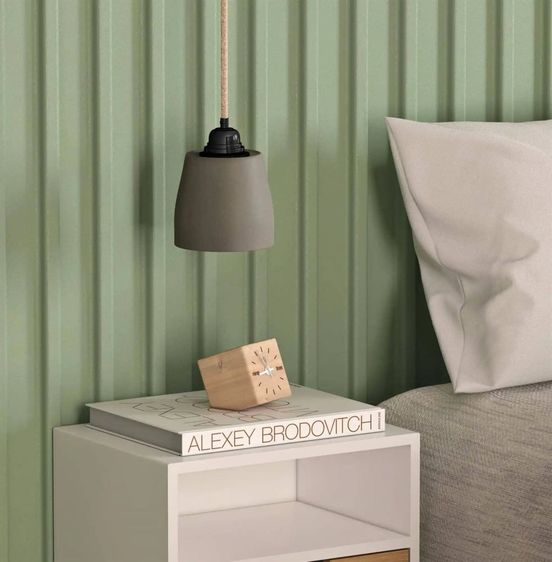 DOTE lampshade above a bedside table