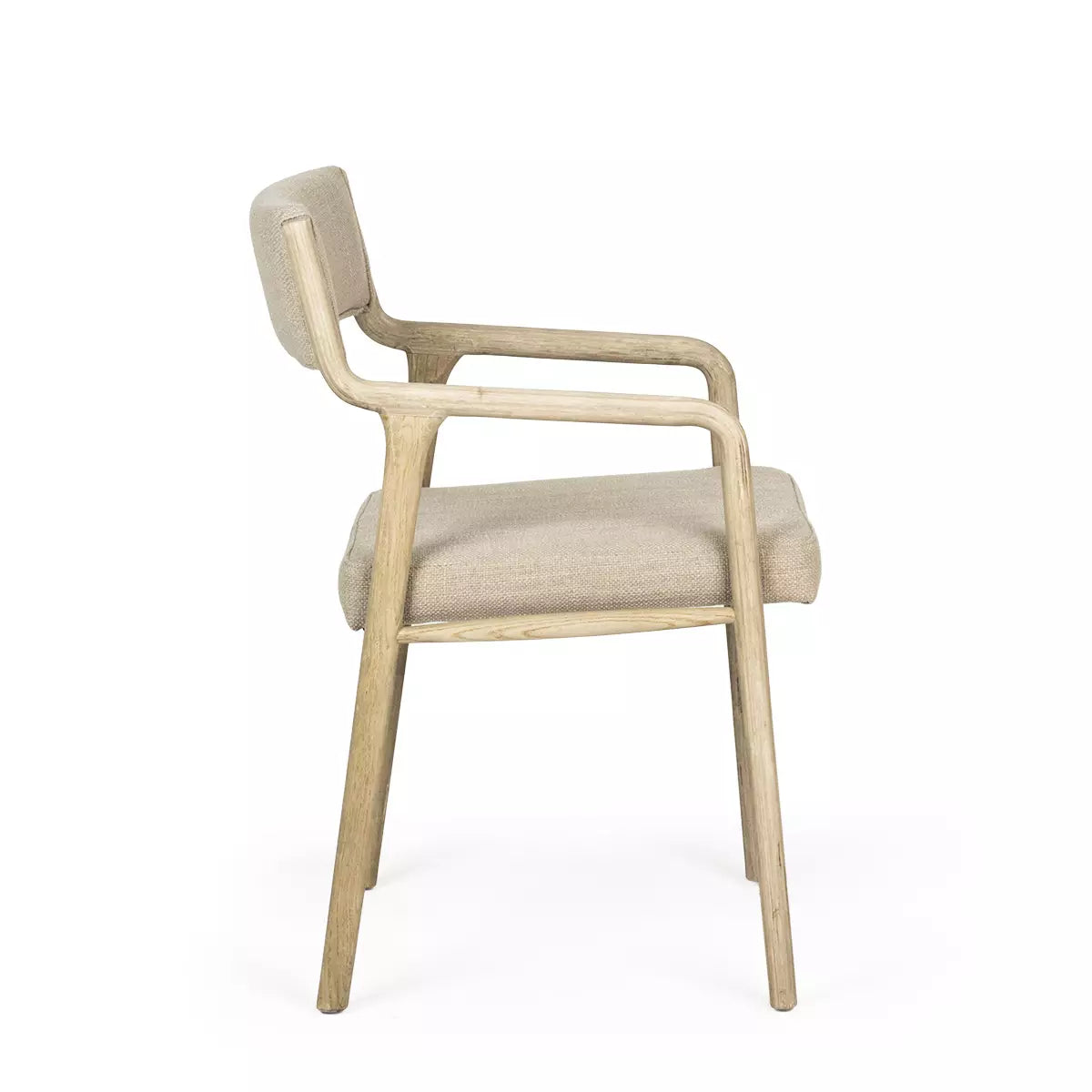 Elm wood linen chair