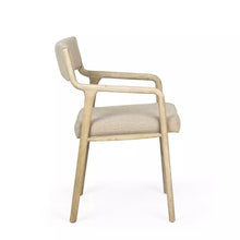 Load image into Gallery viewer, Elm wood linen chair