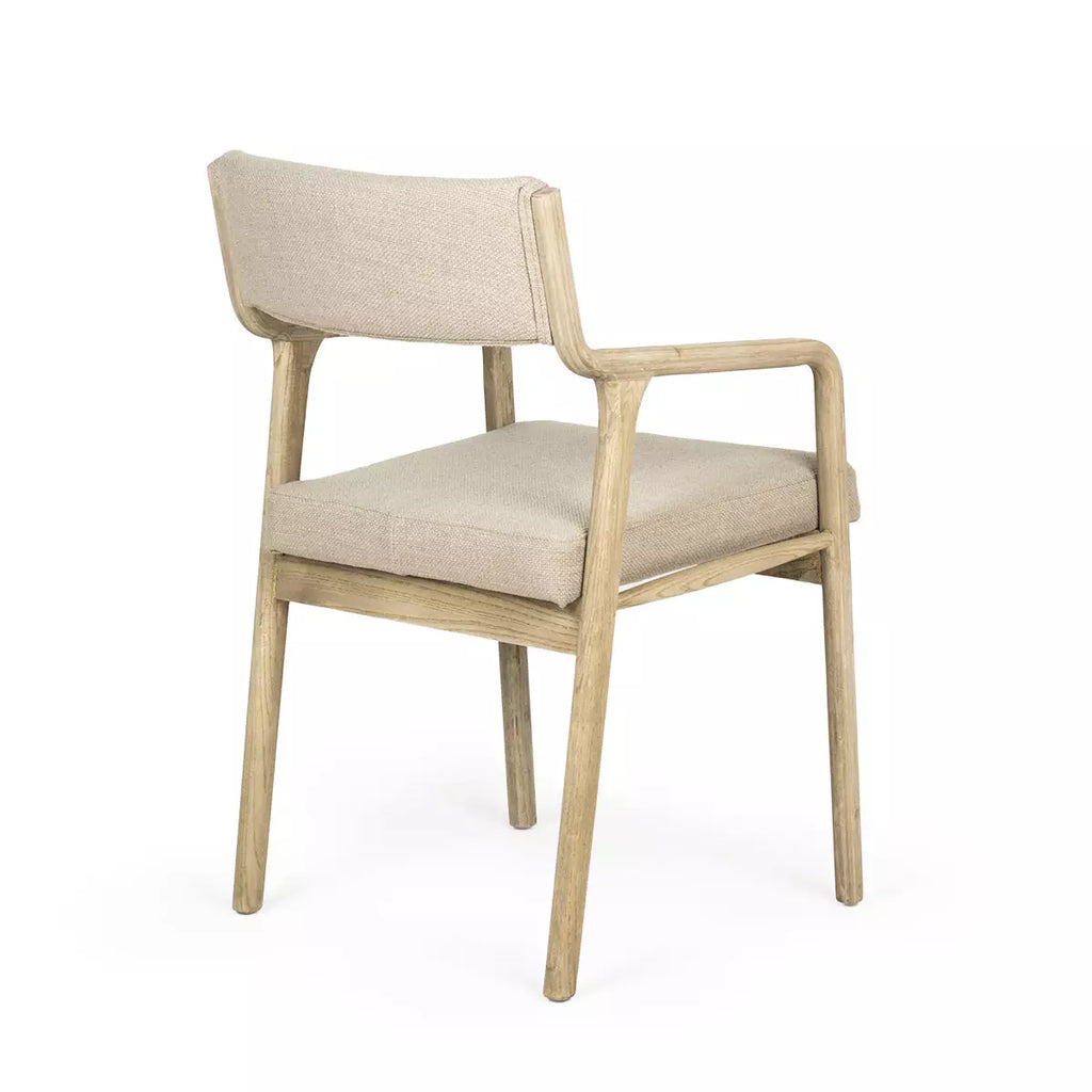 Elm wood linen chair