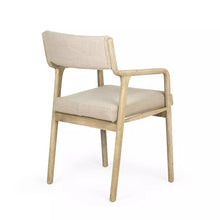 Load image into Gallery viewer, Elm wood linen chair