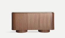 Cargar imagen en el visor de la galería, Travertine/Walnut Sideboard