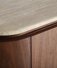 Cargar imagen en el visor de la galería, Travertine/Walnut Sideboard