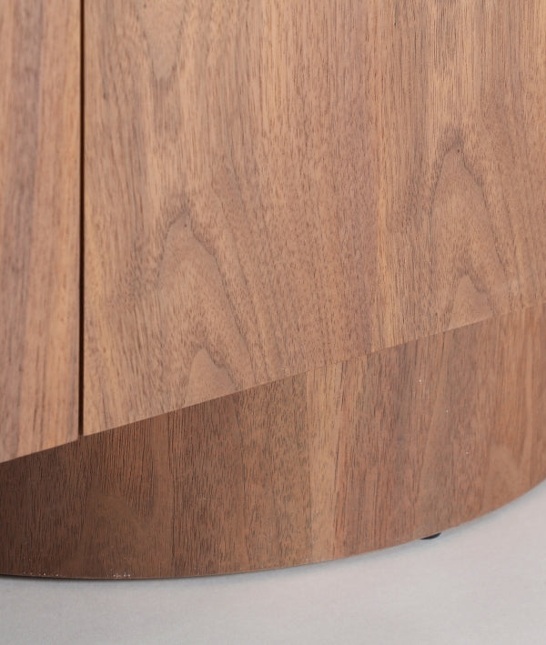 Travertine/Walnut Sideboard