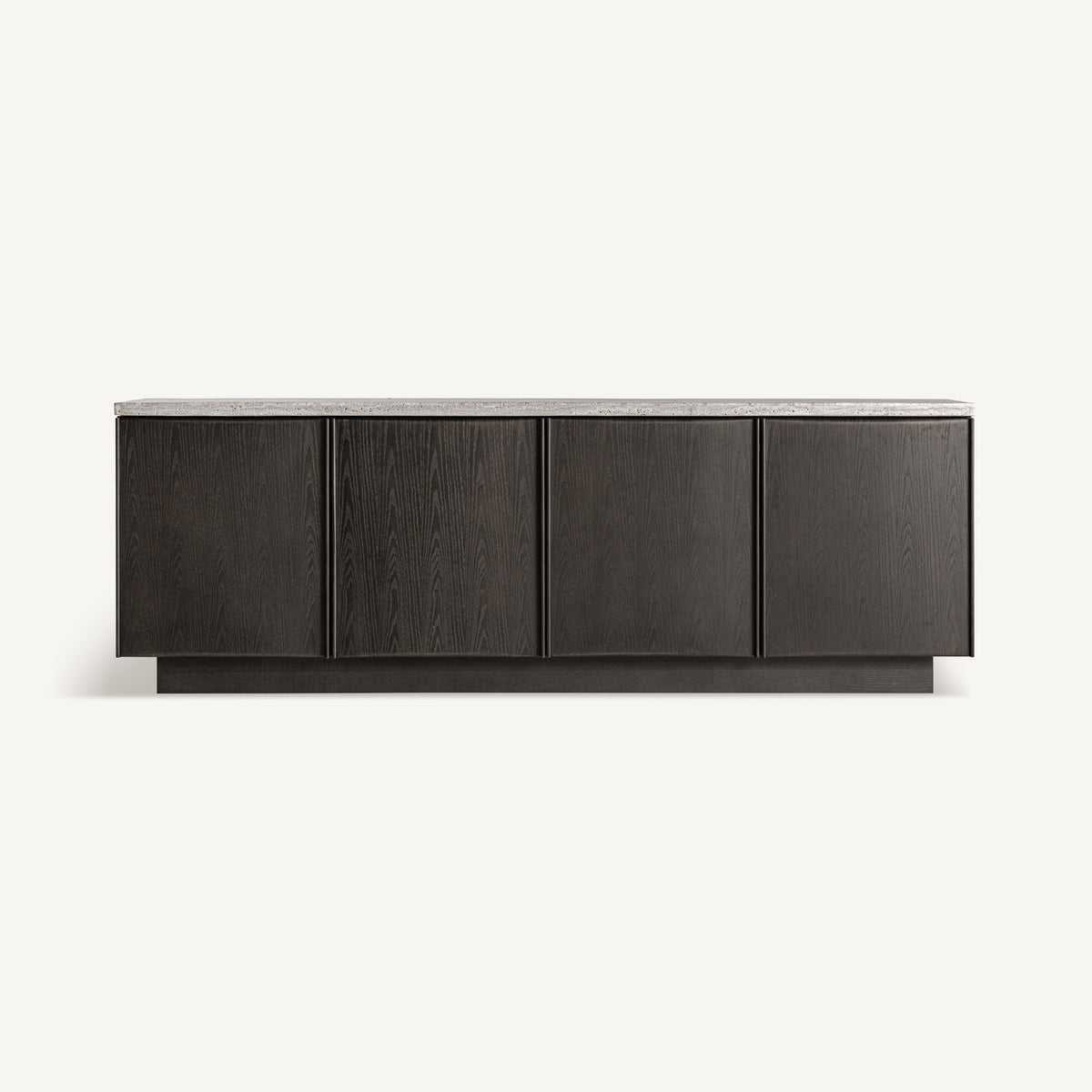 Travertine grey/ash wood sideboard