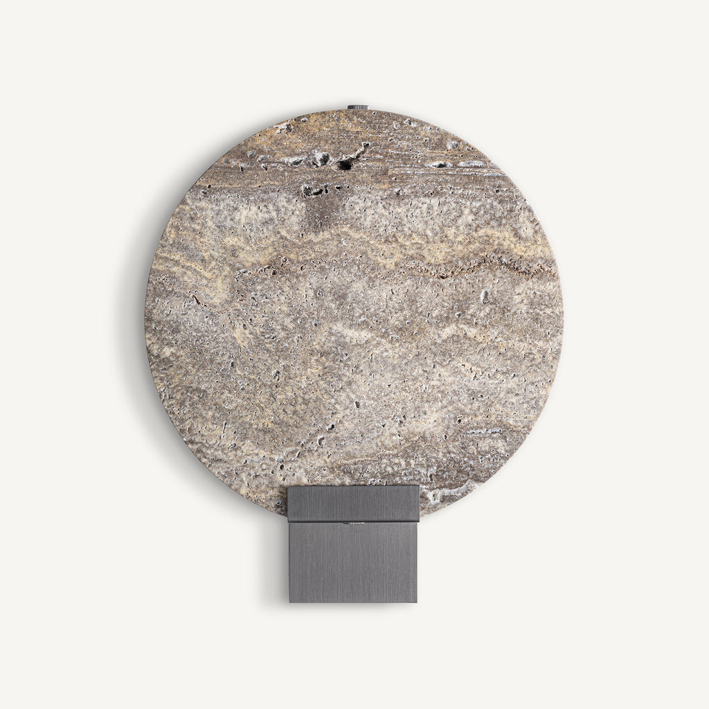 Silver Travertine Wall Lamp