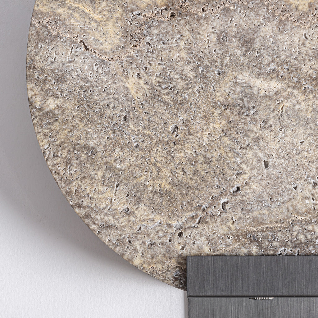 Silver Travertine Wall Lamp