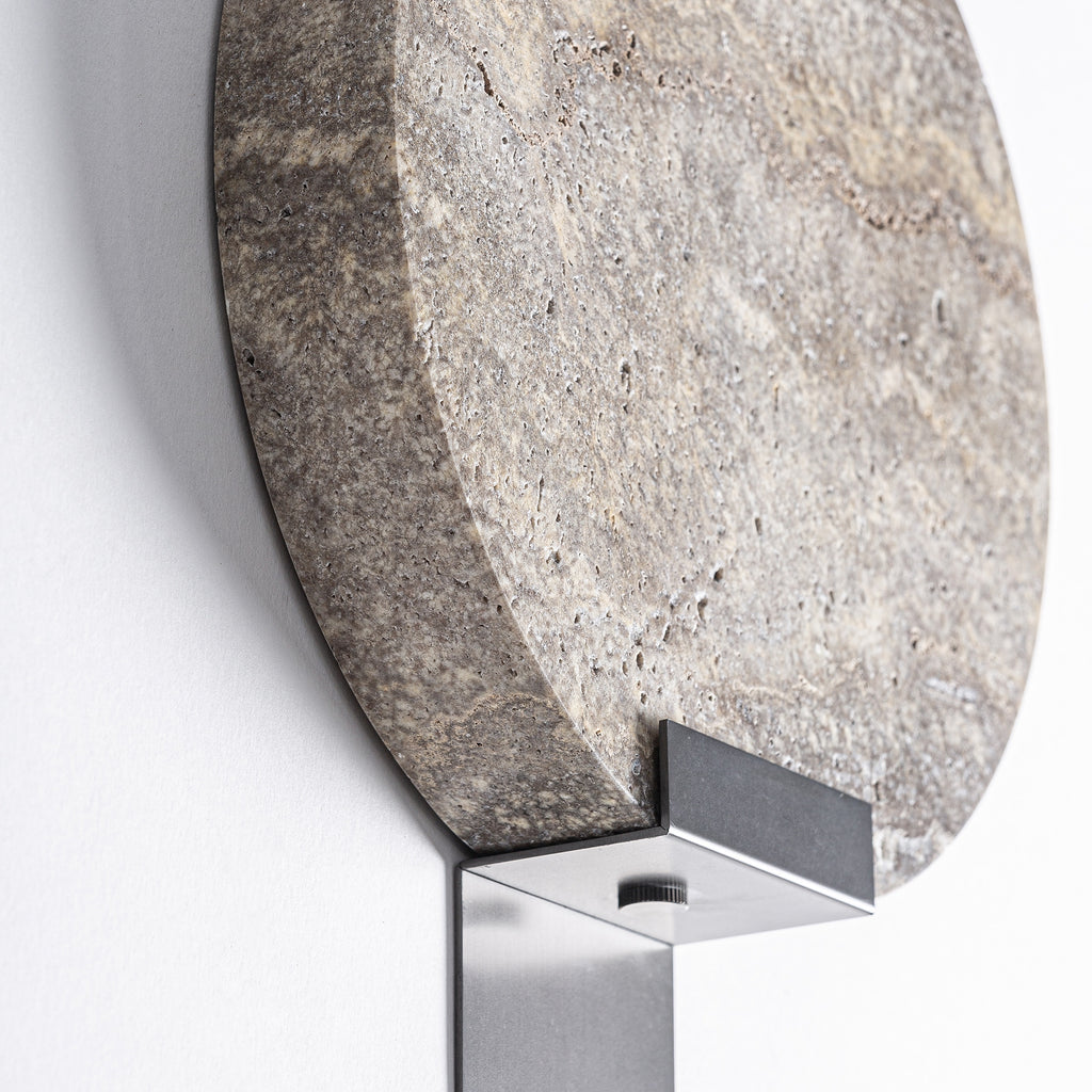 Silver Travertine Wall Lamp