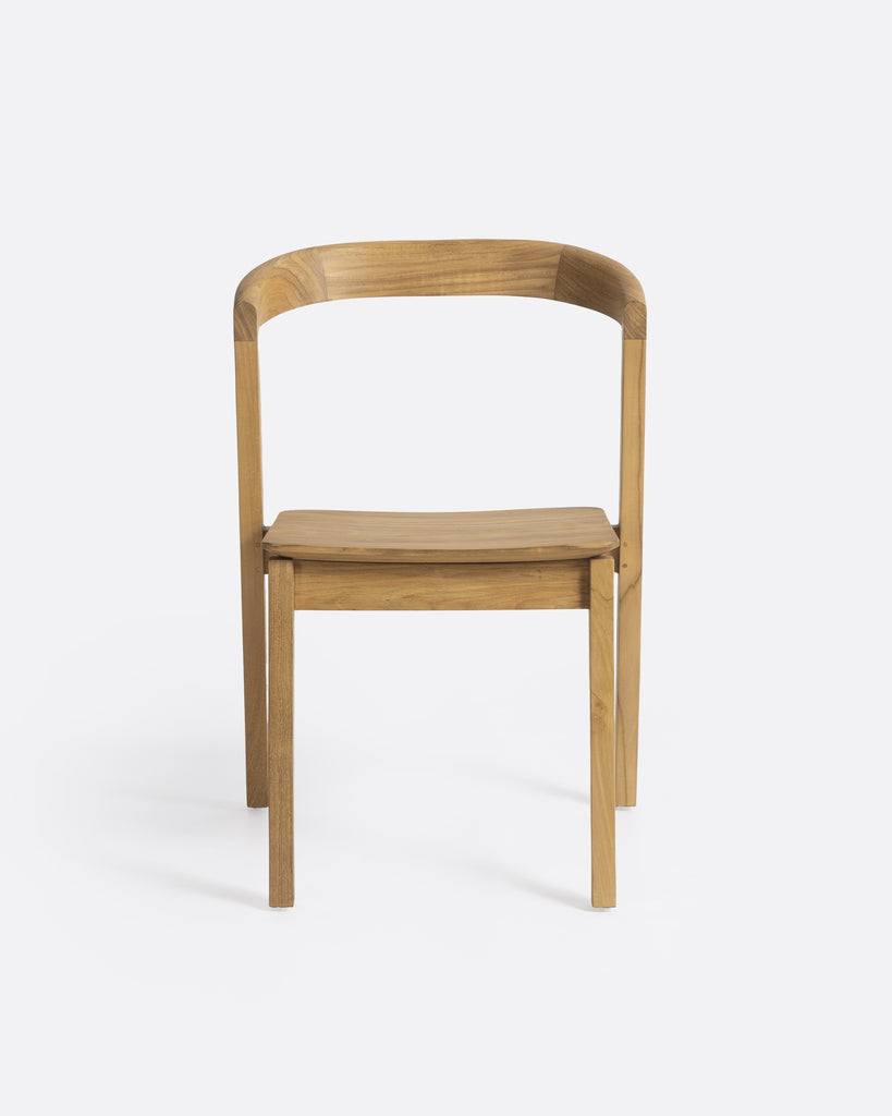 Stackable teak wood chair