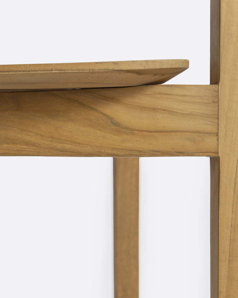 Stackable teak wood chair