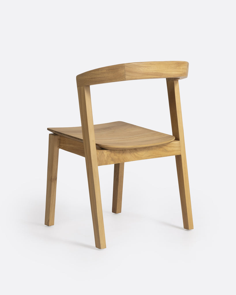 Stackable teak wood chair