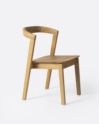 Stackable teak wood chair