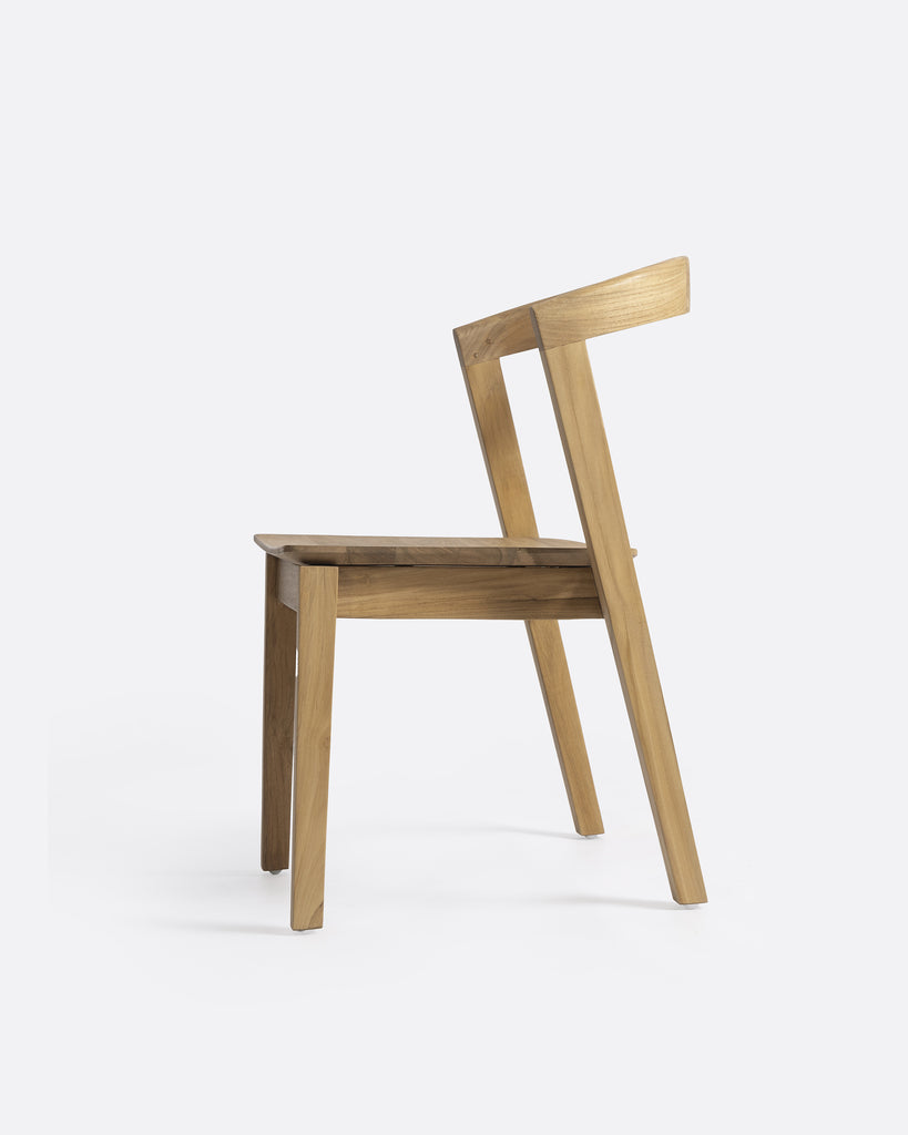 Stackable teak wood chair