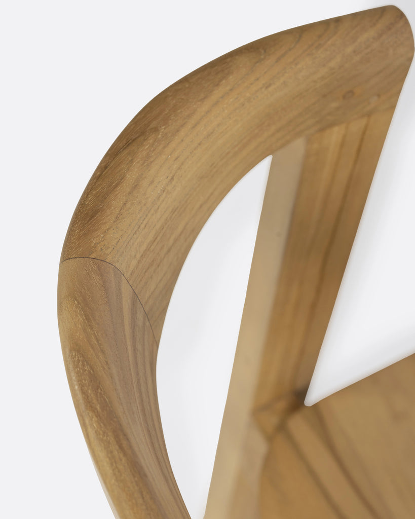 Stackable teak wood chair