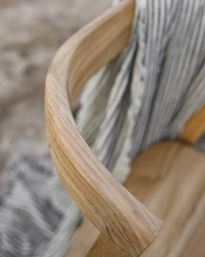 Stackable teak wood chair