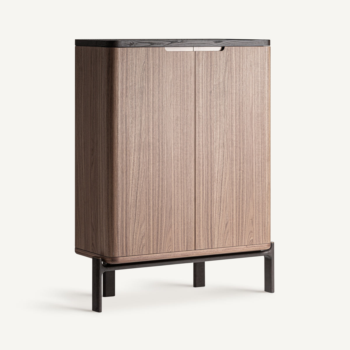 Saillon Brown MDF & Glass Wardrobe 110x47x150 cm