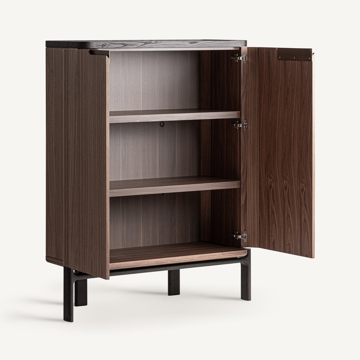 Saillon Brown MDF & Glass Wardrobe 110x47x150 cm