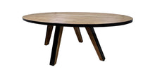 Cargar imagen en el visor de la galería, Oval Dining Table Milano-180x100x76-Natural/Black-Acacia/Metal