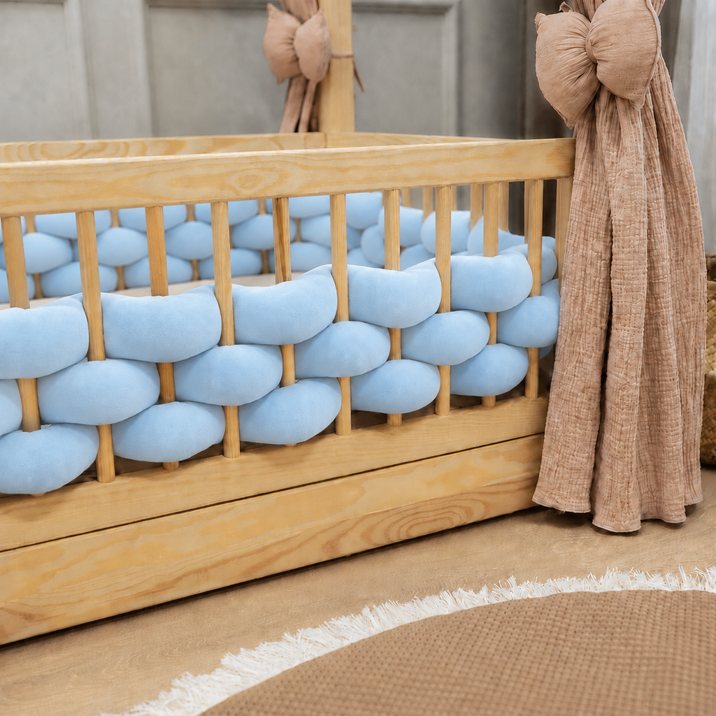 Ochraniacz do łóżeczka Przeplataniec Baby Blue