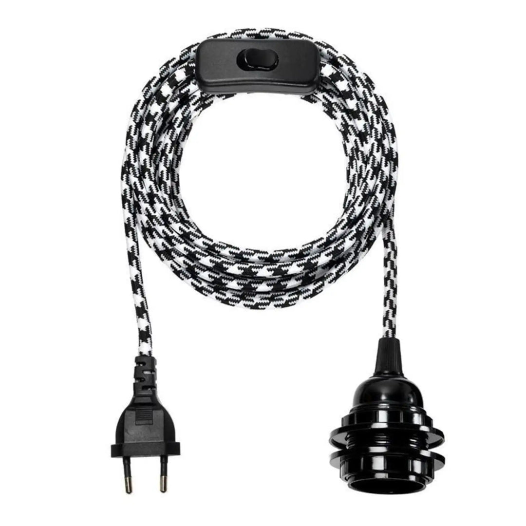 BALA black and white houndstooth cable light