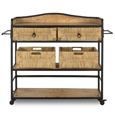 Bar cart with wheels