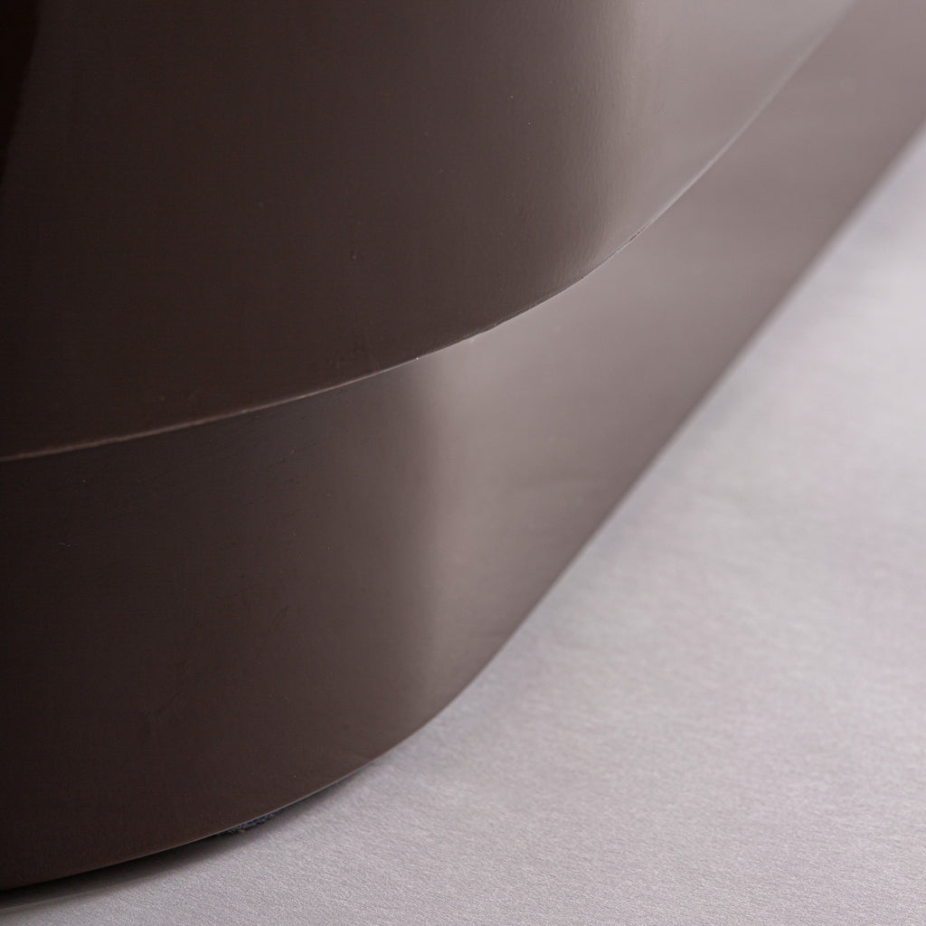 Glossy brown bar counter
