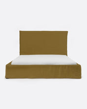 Carica l&#39;immagine nel visualizzatore di Gallery, Mustard Linen Bed 160 x 200 cm