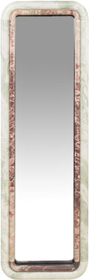 Indian Green Onyx and Rosalia Pink Marble Mirror