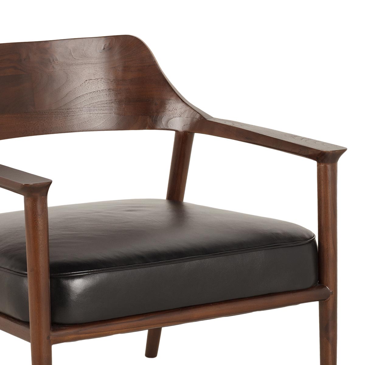 Black leather armchair