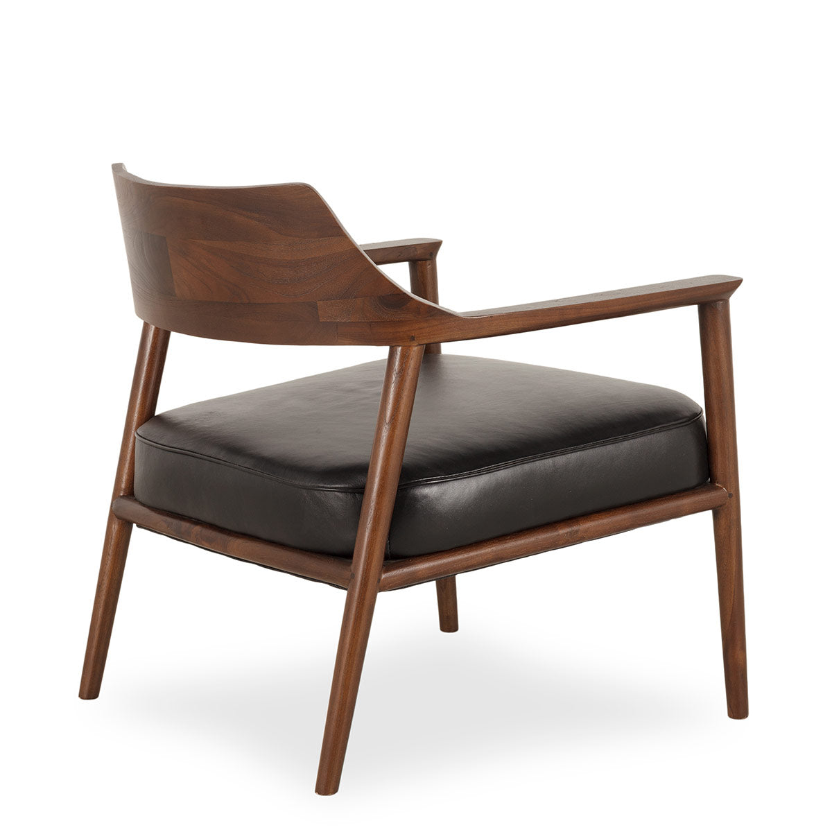 Black leather armchair