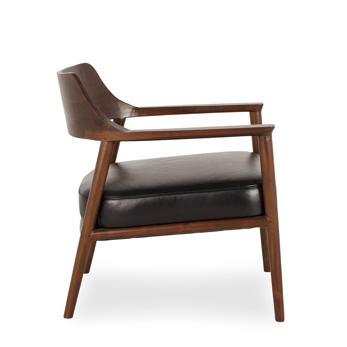 Black leather armchair