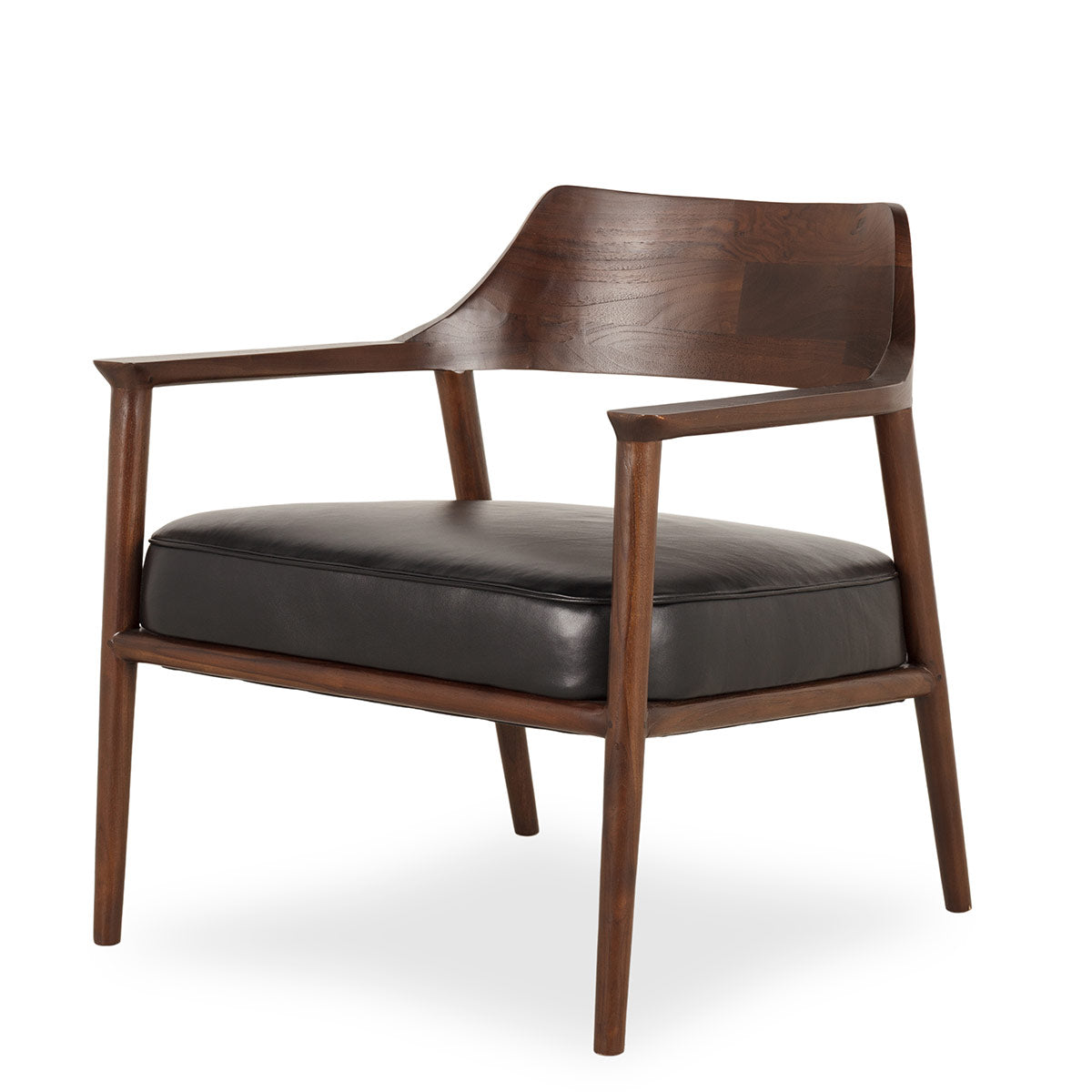 Black leather armchair