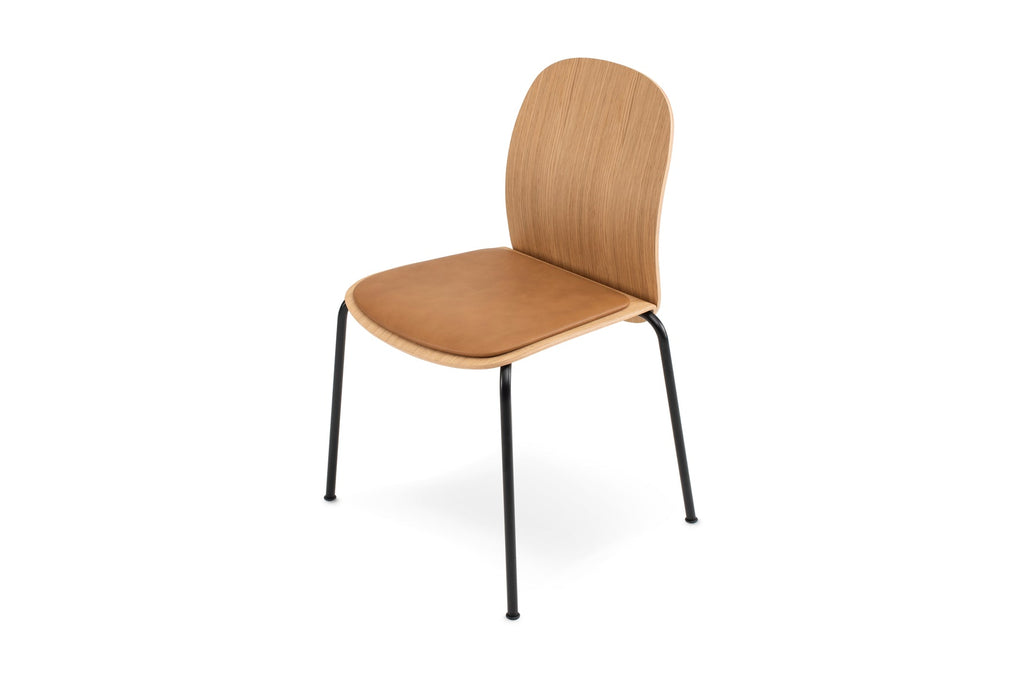 Book Side Chair - Oak - Upholstered Seat