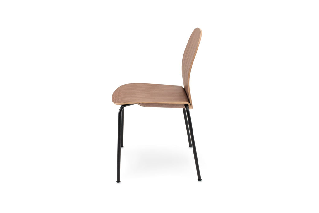 Book Side Chair COM - Walnut - Upholstered Seat